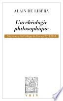 L'archéologie philosophique
