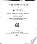 L'Architecture de Vitruve, traduite en François avec des remarques. Par De Bioul