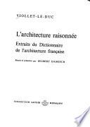 L'architecture raisonnée