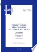 L'architecture relationnelle du texte scientifique