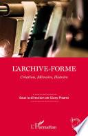 L'archive-forme