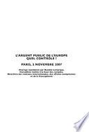 L'argent public de l'Europe