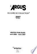 L'argus du livre de collection 2007