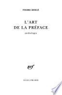 L'art de la préface
