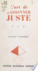 L'art de raisonner juste