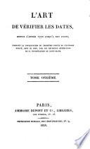 L'Art de vérifier les dates