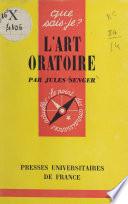 L'art oratoire