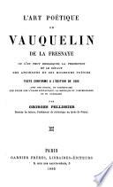 L'Art poétique de Vauquelin de la Fresnaye