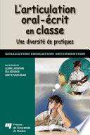 L'articulation oral-écrit en classe