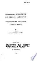 L'Association internationale des sciences juridiques