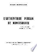 L'Authentique Persan de Montesquieu