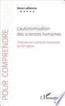 L'autonomisation des sciences humaines
