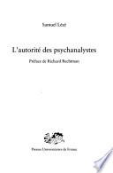 L'autorité des psychanalystes