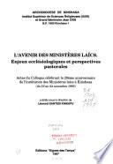 L'avenir des ministères laïcs