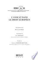 L'avocat dans le droit européen