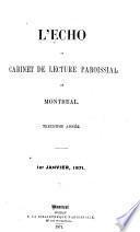 L'Echo du cabinet de lecture paroissial de Montréal