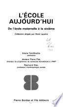 L'Ecole aujourd'hui