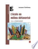 L'école en milieu défavorisé