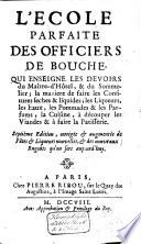 L'école parfaite des officiers de bouche