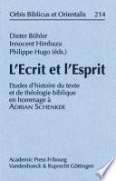 L'Écrit et l'Esprit