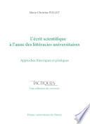 L'écrit scientifique à l'aune des littéracies universitaires