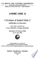 L'Ecriture d'André Gide
