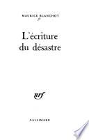 L'écriture du désastre