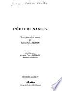 L'edit de Nantes
