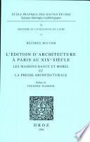 L'édition d'architecture à Paris au XIXe siècle
