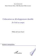 L'éducation au développement durable
