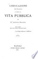 L'educazione in Italia in ordine alla vita pubblica del Antonio Rolando