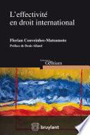 L'effectivité en droit international