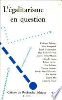 L'égalitarisme en question