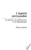 L'égalité introuvable