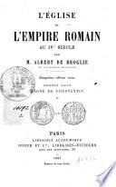 L' église et l'empire Romain aux IVe siècle
