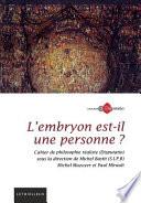 L'embryon est-il une personne ?