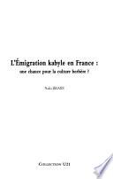 L'émigration kabyle en France