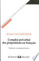 L'emploi préverbal des prépositions en français