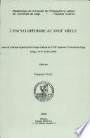 L'encyclopédisme au XVIIIe siècle