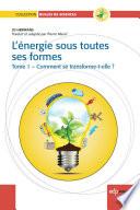 L'Energie sous toutes ses formes Tome I : Comment se transforme-t-elle?
