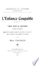 L'enfance coupable