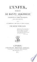 L'Enfer, poëme ... traduit en vers françois, avec des notes; suivi de traductions, imitations et poésies diverses. Par Henri Terrasson