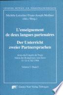 L' enseignement de deux langues partenaires