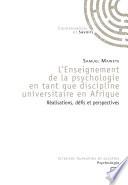 L'Enseignement de la psychologie en tant que discipline universitaire en Afrique