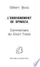 L'enseignement de Spinoza