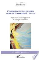 L'enseignement des langues vivantes étrangères à l'école