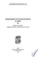 L'enseignement du polonais en France