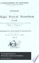 L'enseignement en Provence avant la révolution