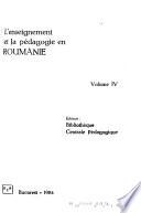 L'Enseignement et la pédagogie en Roumanie