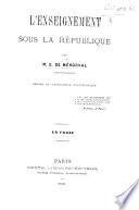 L'Enseignement sous la République